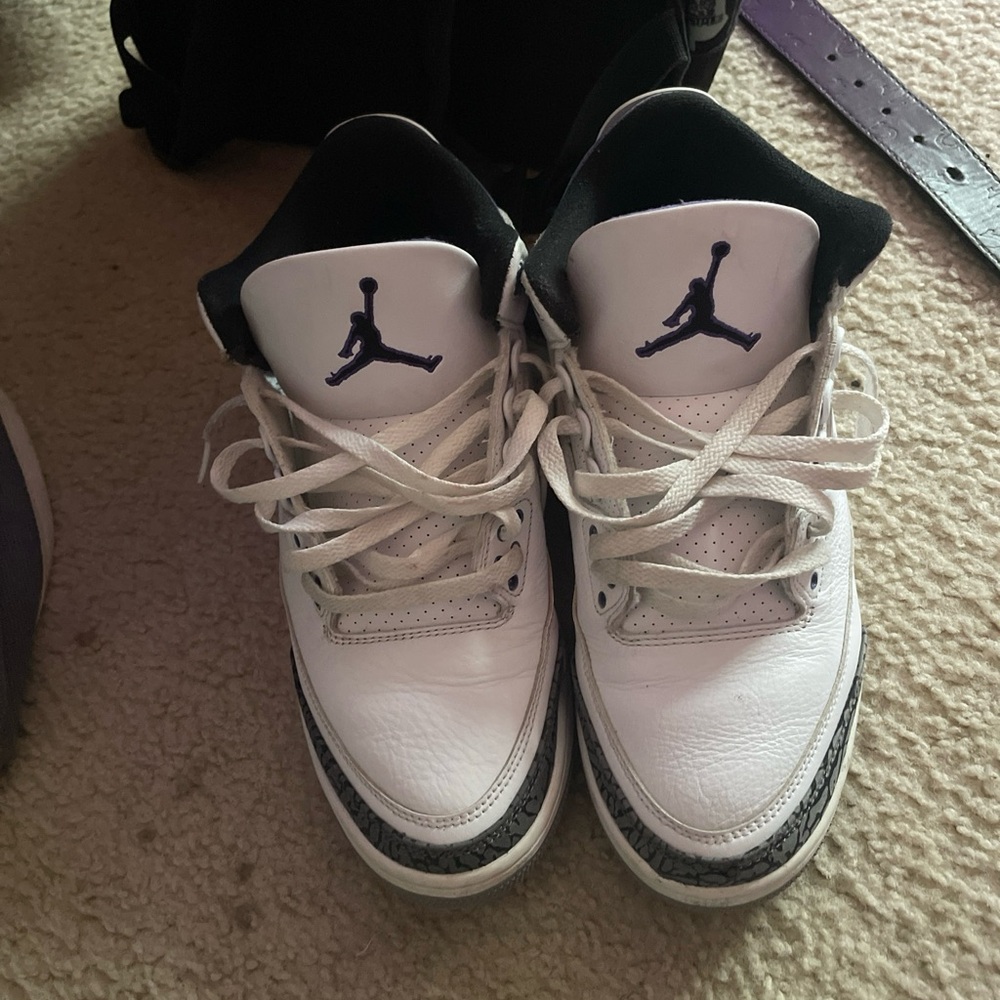 Size 9.5-Jordan 3 Dark Iris